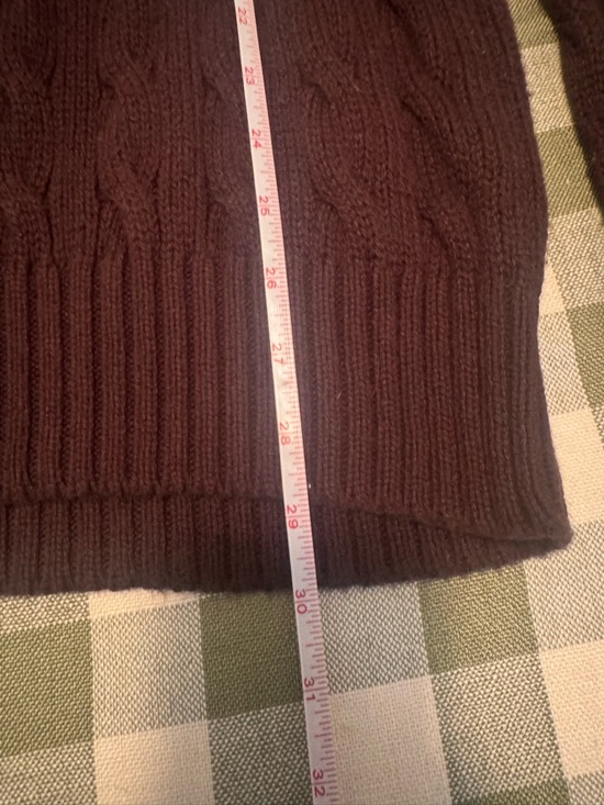 Ralph Lauren Dark Brown Cable-Knit Crewneck Sweater - Picture 11 of 15